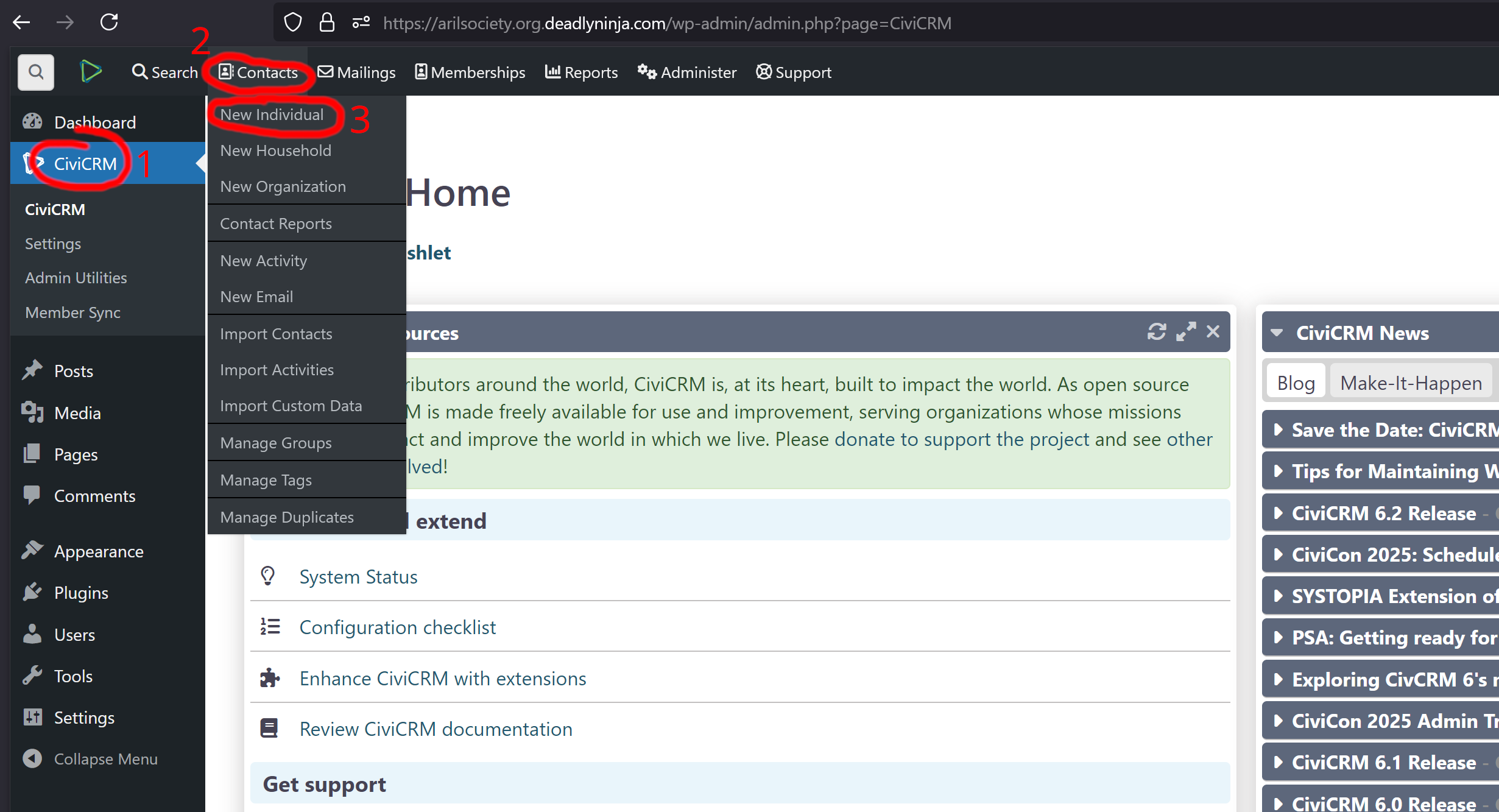 New Individual Contact