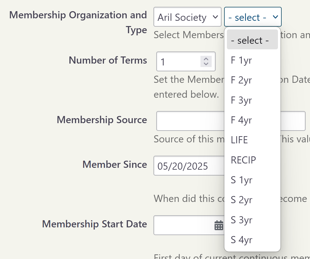 Membership Types